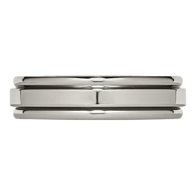 Titanium 6mm Grooved Wedding Band – view 4