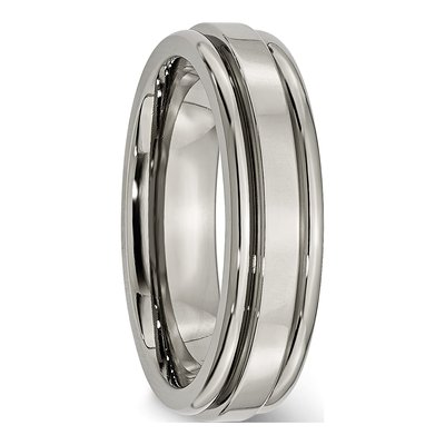 Titanium 6mm Grooved Wedding Band – view 5