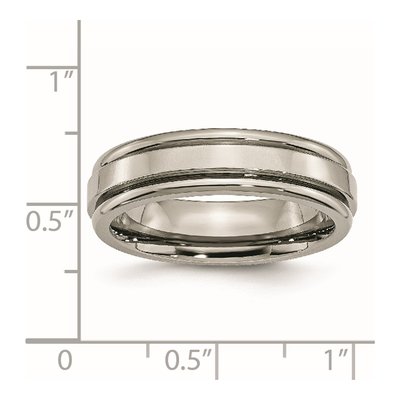 Titanium 6mm Grooved Wedding Band – view 7
