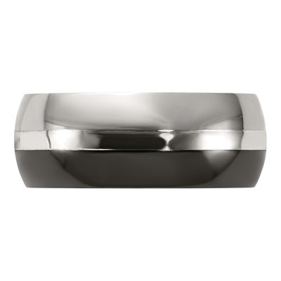 Titanium & Sterling Silver 9mm Inlay Wedding Band – view 5