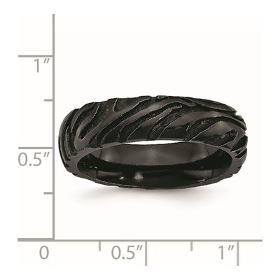 Titanium 7.5mm Black Domed Wedding Band – view 7