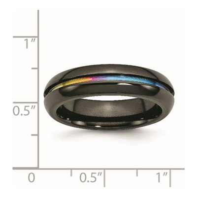 Titanium 6mm Rainbow Anodized Wedding Band – view 7