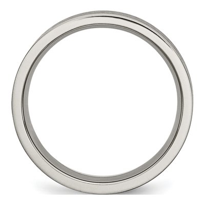 Titanium 8.5mm Blue Anodized Grooved Wedding Band – view 3
