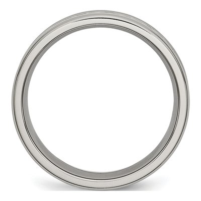 Titanium 6mm Grey Carbon Fiber Wedding Band – view 3