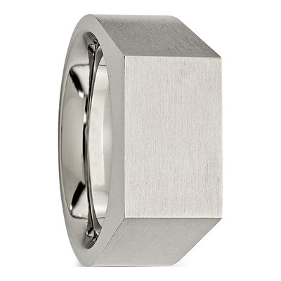 Titanium Signet Ring – view 6