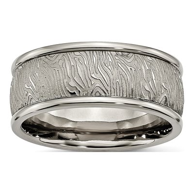Titanium 9mm Center Wedding Band