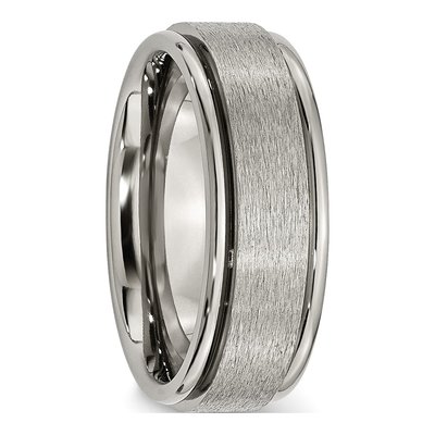 Titanium 8mm Center Comfort-Fit Wedding Band – view 5