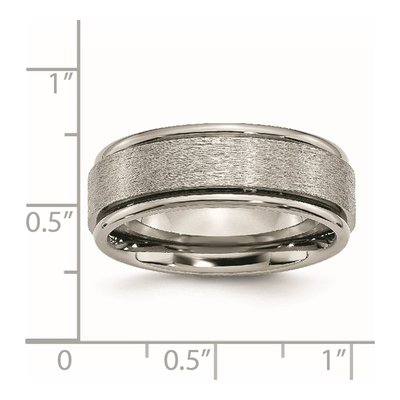 Titanium 8mm Center Comfort-Fit Wedding Band – view 7
