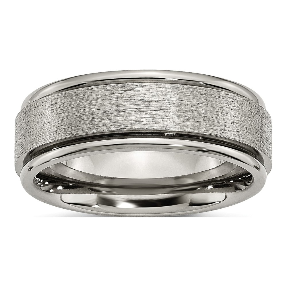 Titanium 8mm Center Comfort-Fit Wedding Band