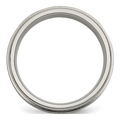 Titanium 1/20 ct tw Diamond Rounded Edge Wedding Band – view 3