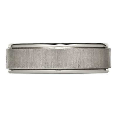 Titanium 1/20 ct tw Diamond Rounded Edge Wedding Band – view 4