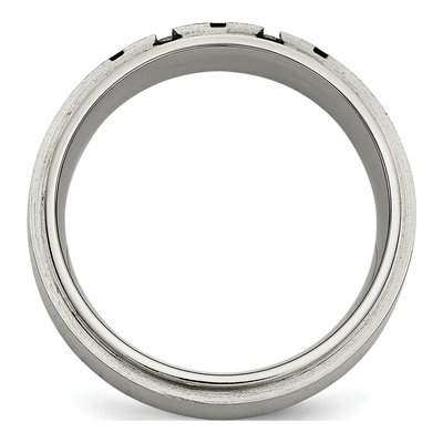 Black Titanium 1/7 ct tw Diamond Wedding Band – view 3