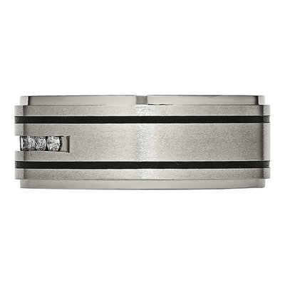 Titanium 1/4 ct tw Diamond Wedding Band – view 4