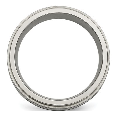 Titanium 1/2 ct tw Diamond Enameled Wedding Band – view 3