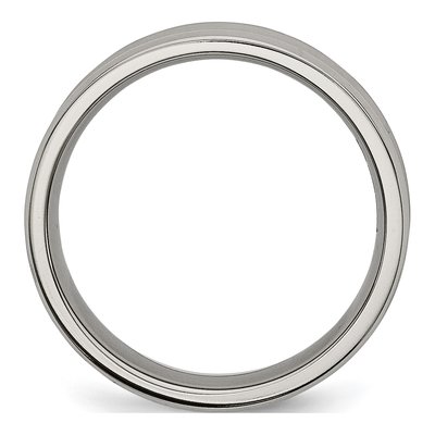 Titanium 6mm Concave Beveled Wedding Band – view 4