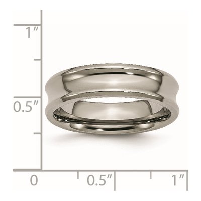 Titanium 6mm Concave Beveled Wedding Band – view 8
