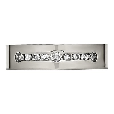 Titanium 1/2 ct tw Diamond Wedding Band – view 5