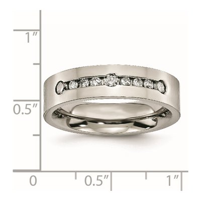 Titanium 1/2 ct tw Diamond Wedding Band – view 8
