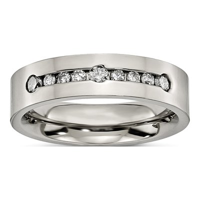Titanium 1/2 ct tw Diamond Wedding Band
