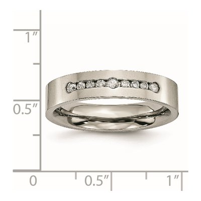 Titanium 1/4 ct tw Diamond Wedding Band – view 8