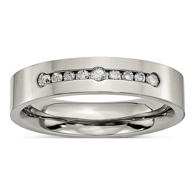 Titanium 1/4 ct tw Diamond Wedding Band