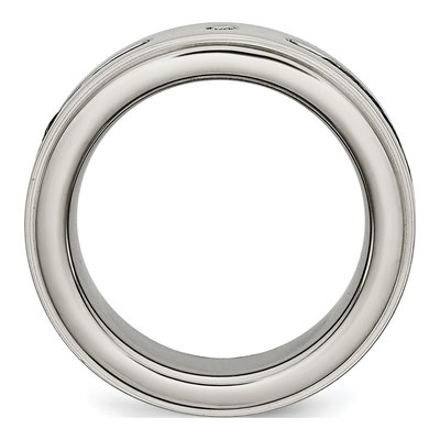 Black Titanium Diamond Wedding Band – view 2