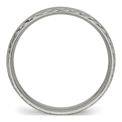 Titanium 5mm Criss Cross Wedding Band – view 3