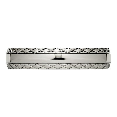 Titanium 5mm Criss Cross Wedding Band – view 4