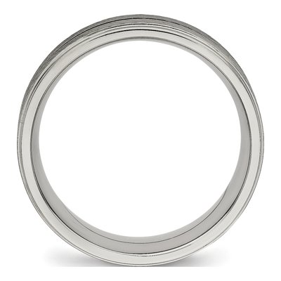 Titanium 8mm Grooved Wedding Band – view 3