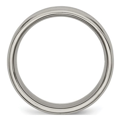 Titanium 8mm Concave Beveled Wedding Band – view 3