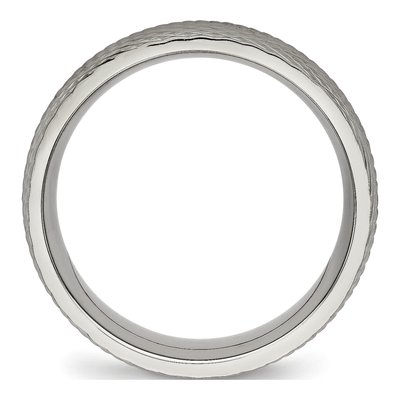 Titanium 8mm Textured Wedding Band – view 3