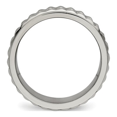 Titanium 8mm Studded Wedding Band – view 3