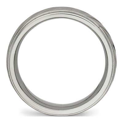 Titanium 7mm Grooved Wedding Band – view 3