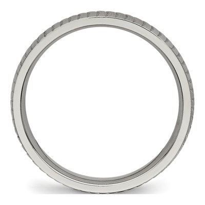 Titanium 4mm Textured Wedding Band – view 3