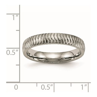 Titanium 4mm Textured Wedding Band – view 7