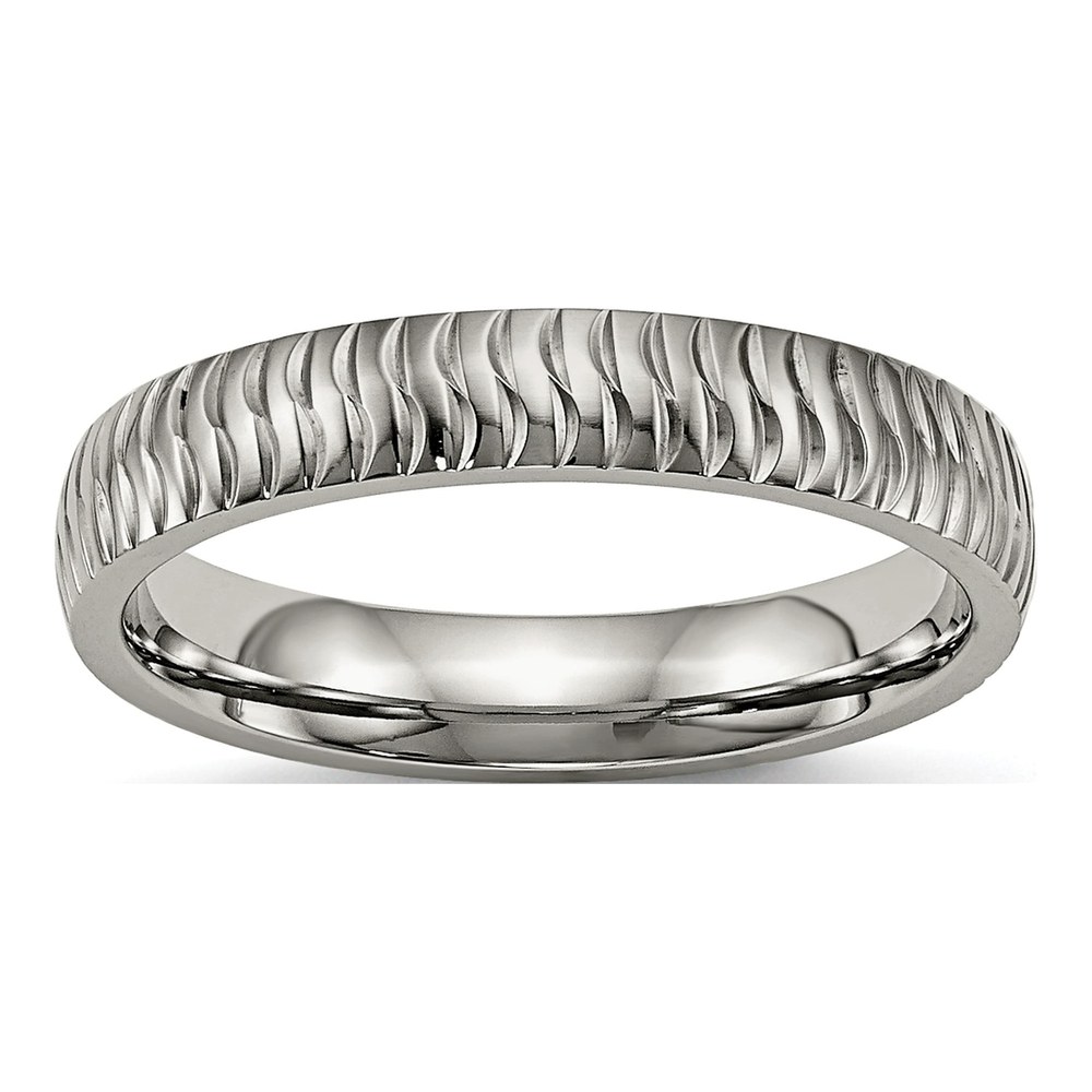Titanium 4mm Textured Wedding Band