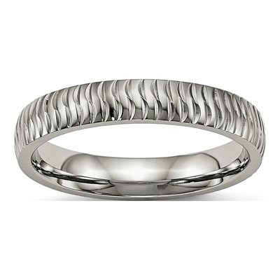 Titanium 4mm Textured Wedding Band