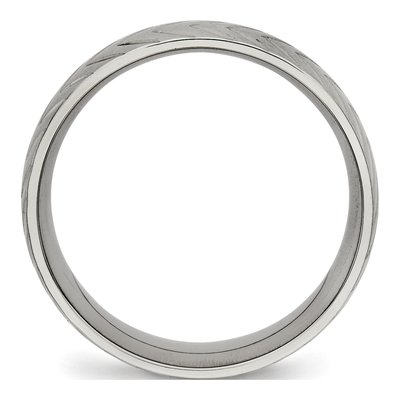 Titanium Diamond-Cut Wedding Band – view 3