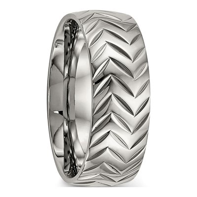Titanium Diamond-Cut Wedding Band – view 5
