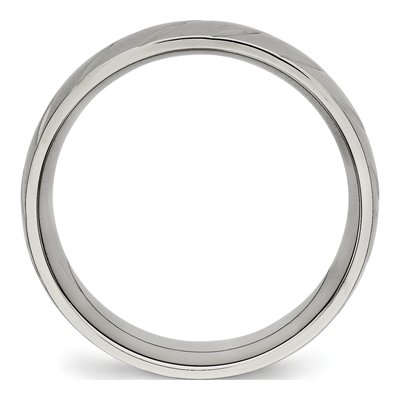 Titanium Diamond-Cut Wedding Band – view 3