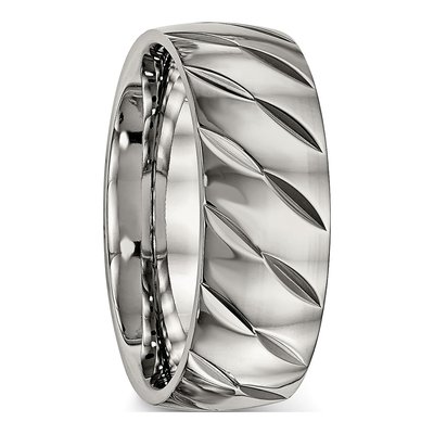 Titanium Diamond-Cut Wedding Band – view 5