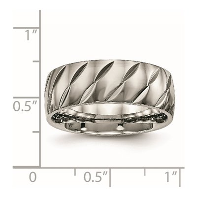 Titanium Diamond-Cut Wedding Band – view 7