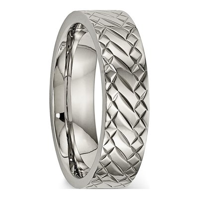 Titanium 6mm Textured Wedding Band – view 5