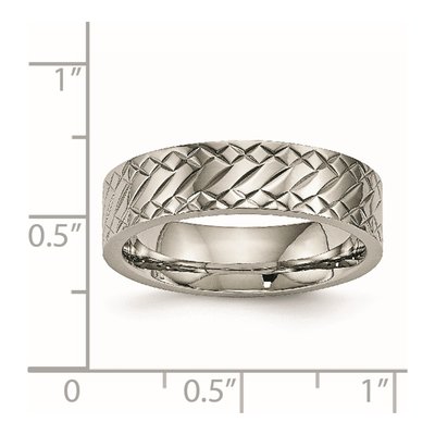 Titanium 6mm Textured Wedding Band – view 7