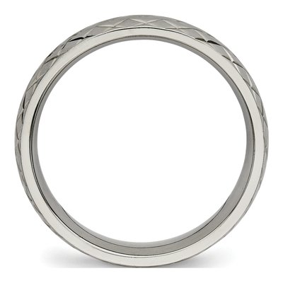 Titanium 6mm Textured Wedding Band – view 3