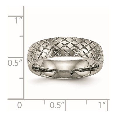 Titanium 6mm Textured Wedding Band – view 7
