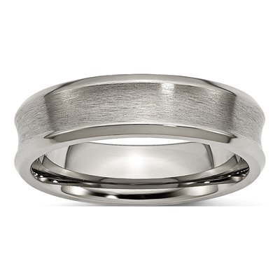 Titanium 6mm Beveled Edge Wedding Band