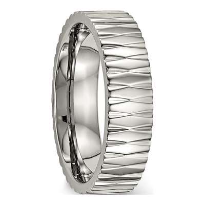 Titanium 6mm Textured Wedding Band – view 5