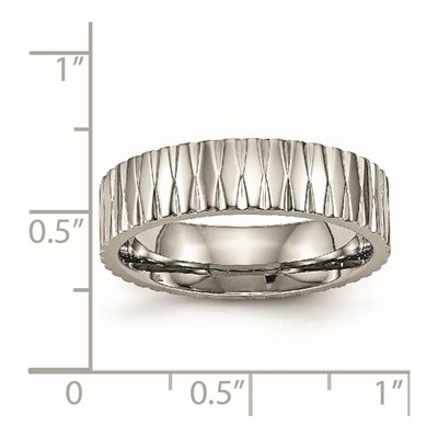 Titanium 6mm Textured Wedding Band – view 7