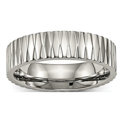 Titanium 6mm Textured Wedding Band